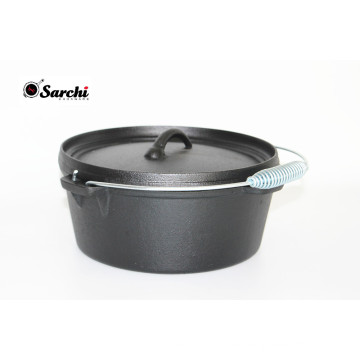 6QT Cast Iron Camp Dutch Oven